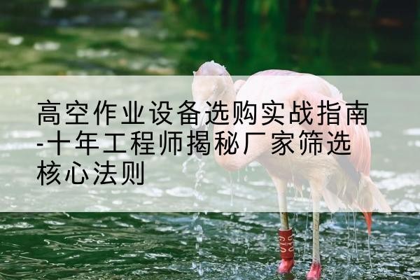雁山剪叉式升降机厂家-高空作业设备选购实战指南-十年工程师揭秘厂家筛选核心法则
