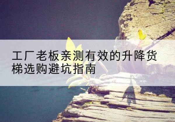 雁山升降货梯怎么选-工厂老板亲测有效的升降货梯选购避坑指南